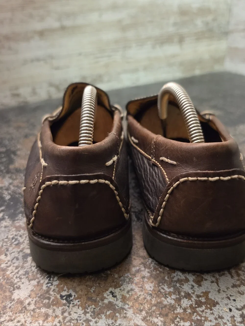 Mens Ernest Hemingway Penny Loafers Shoes Sz 8 Used Bison Leather